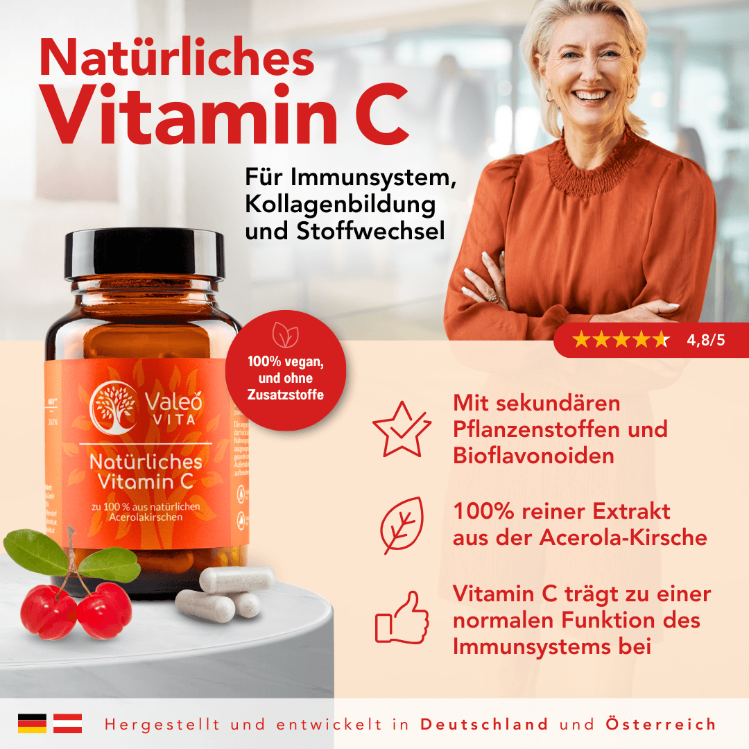 Natürliches Vitamin C aus Acerolakirschen