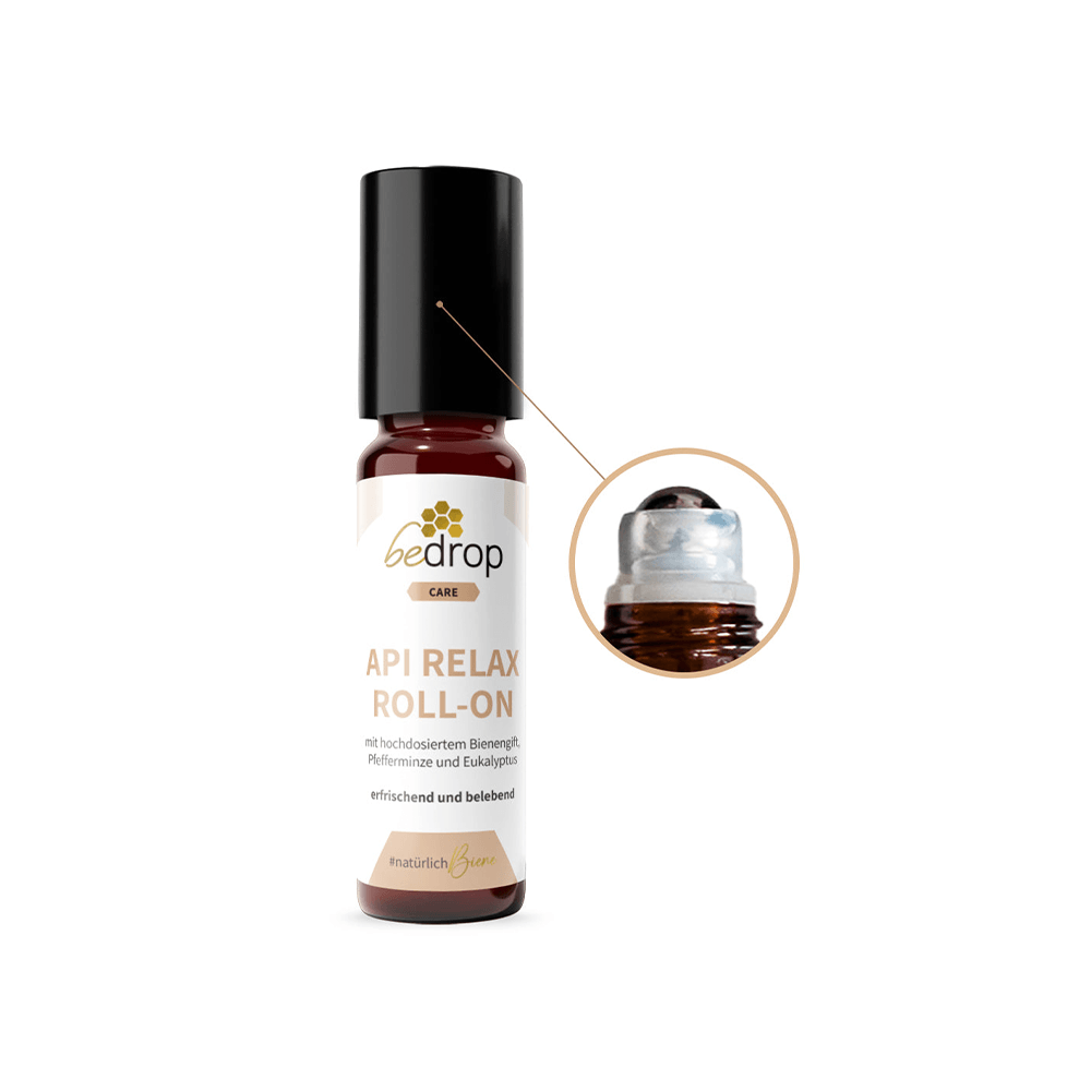 Api Relax Roll-On mit hochdosiertem Bienengift, Pfefferminze und Eukalyptus