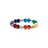 Armband 7 Chakren mit Silberkugeln