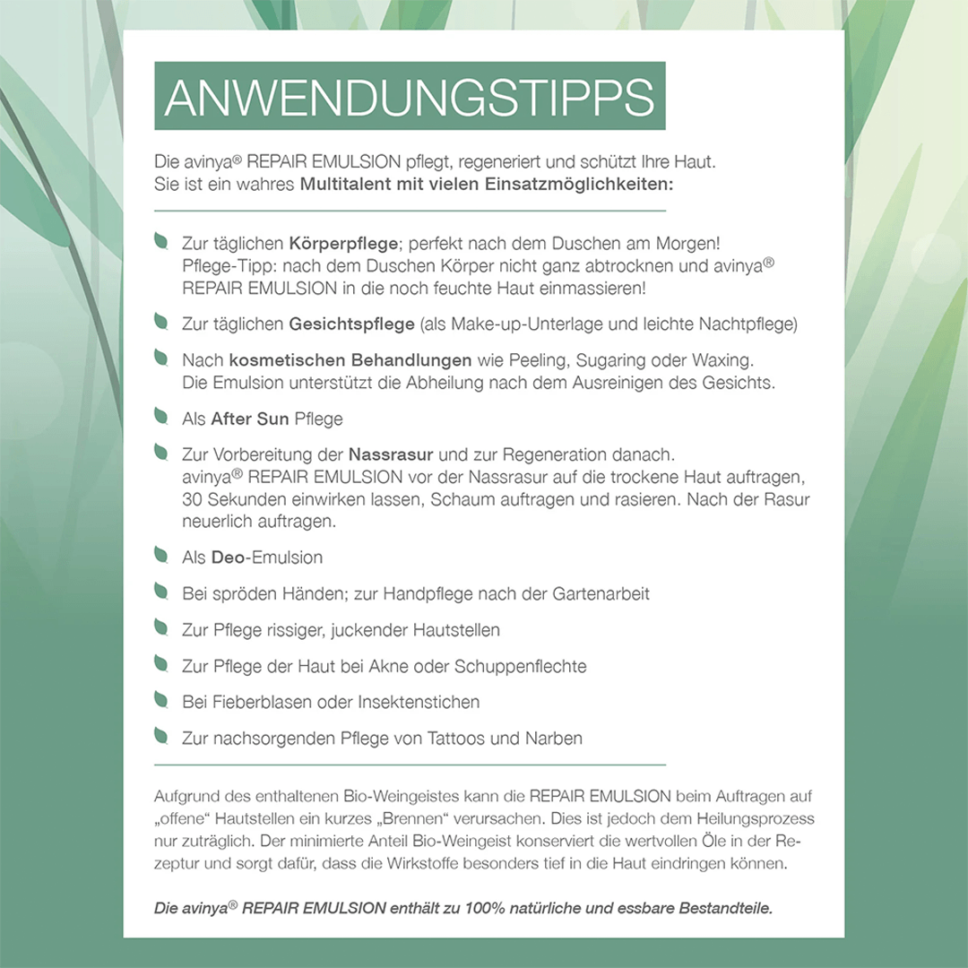 avinya® Naturkosmetik REPAIR EMULSION Lotion