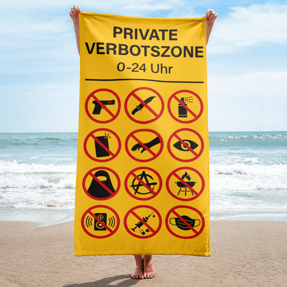 Badetuch „Verbotszone“