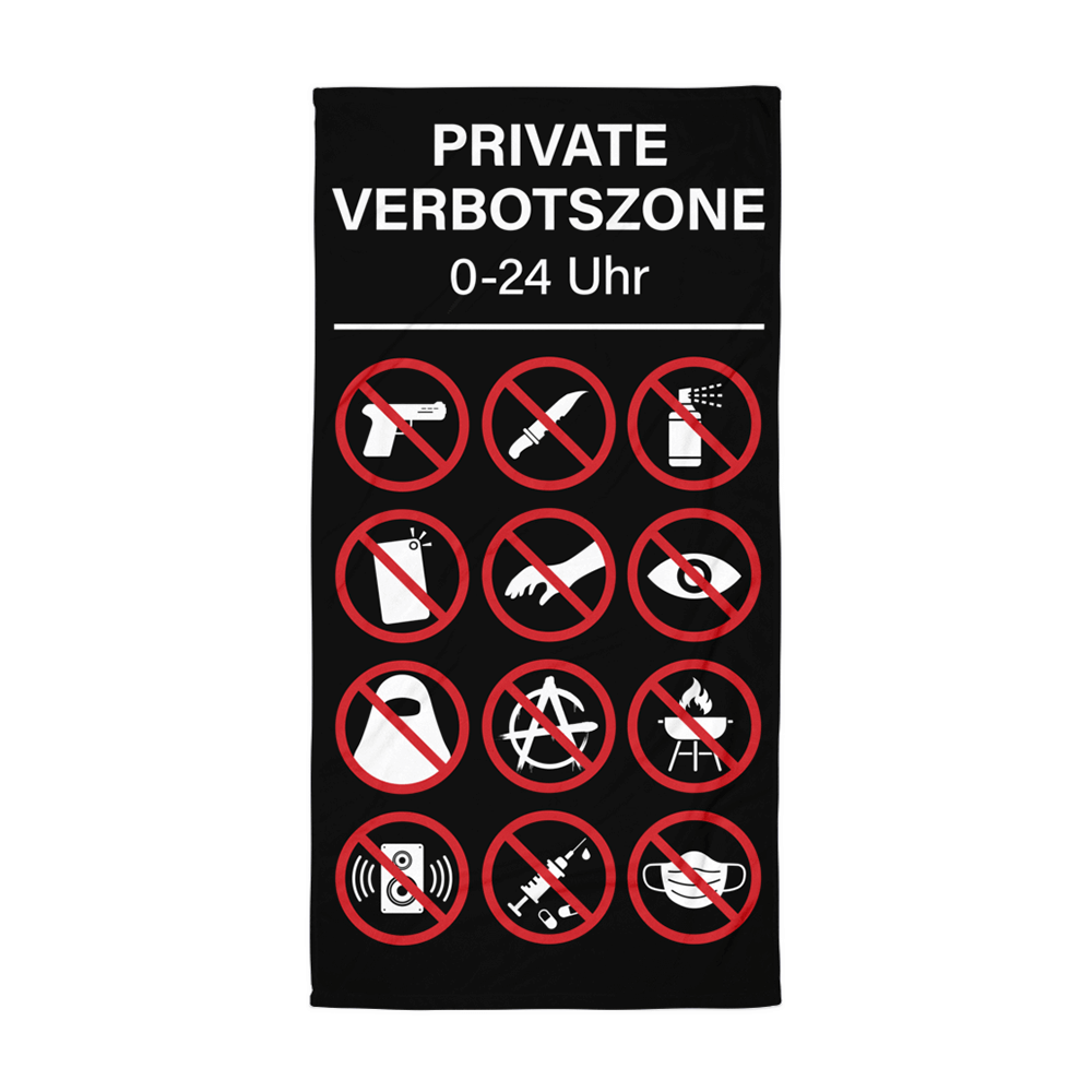 Badetuch „Verbotszone“