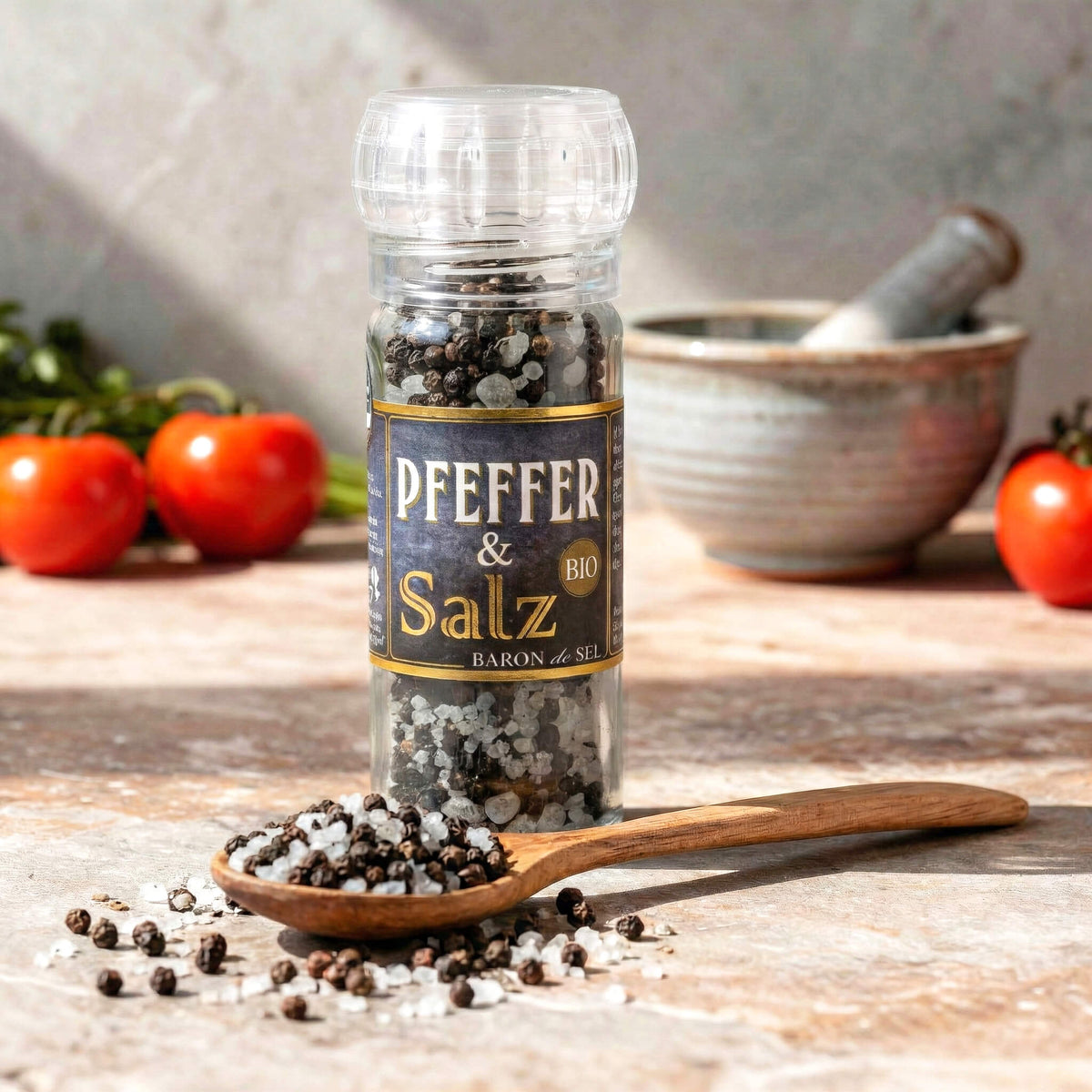 Bio Pfeffer Perlensalz Keramikmühle