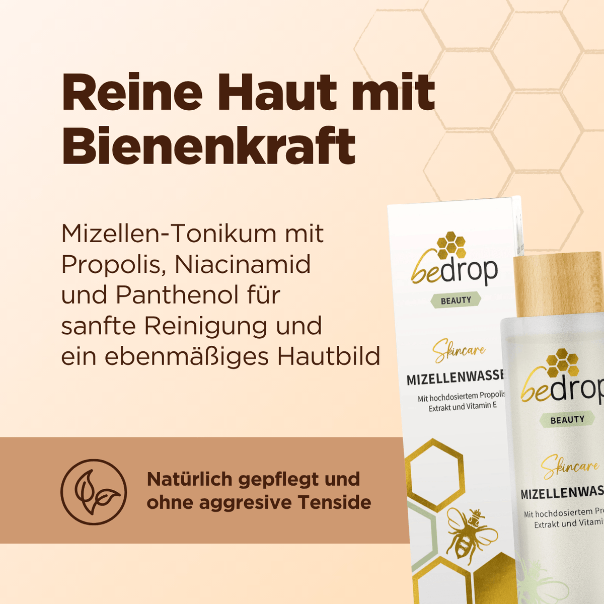 Mizellenwasser/Tonikum mit hochdosiertem Propolis Extrakt und Vitamin E