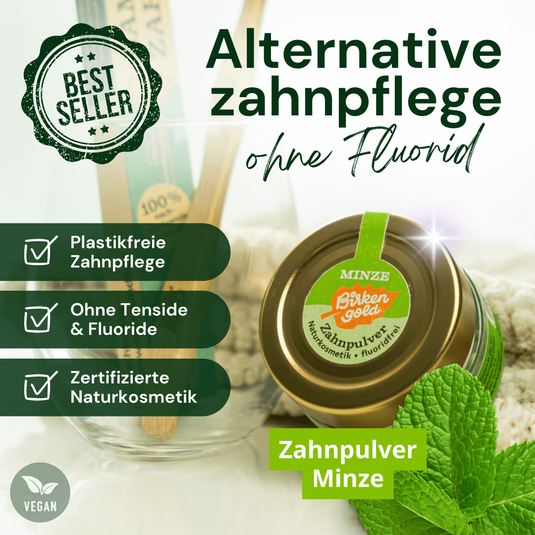 Fluoridfreies Zahnpulver Minze