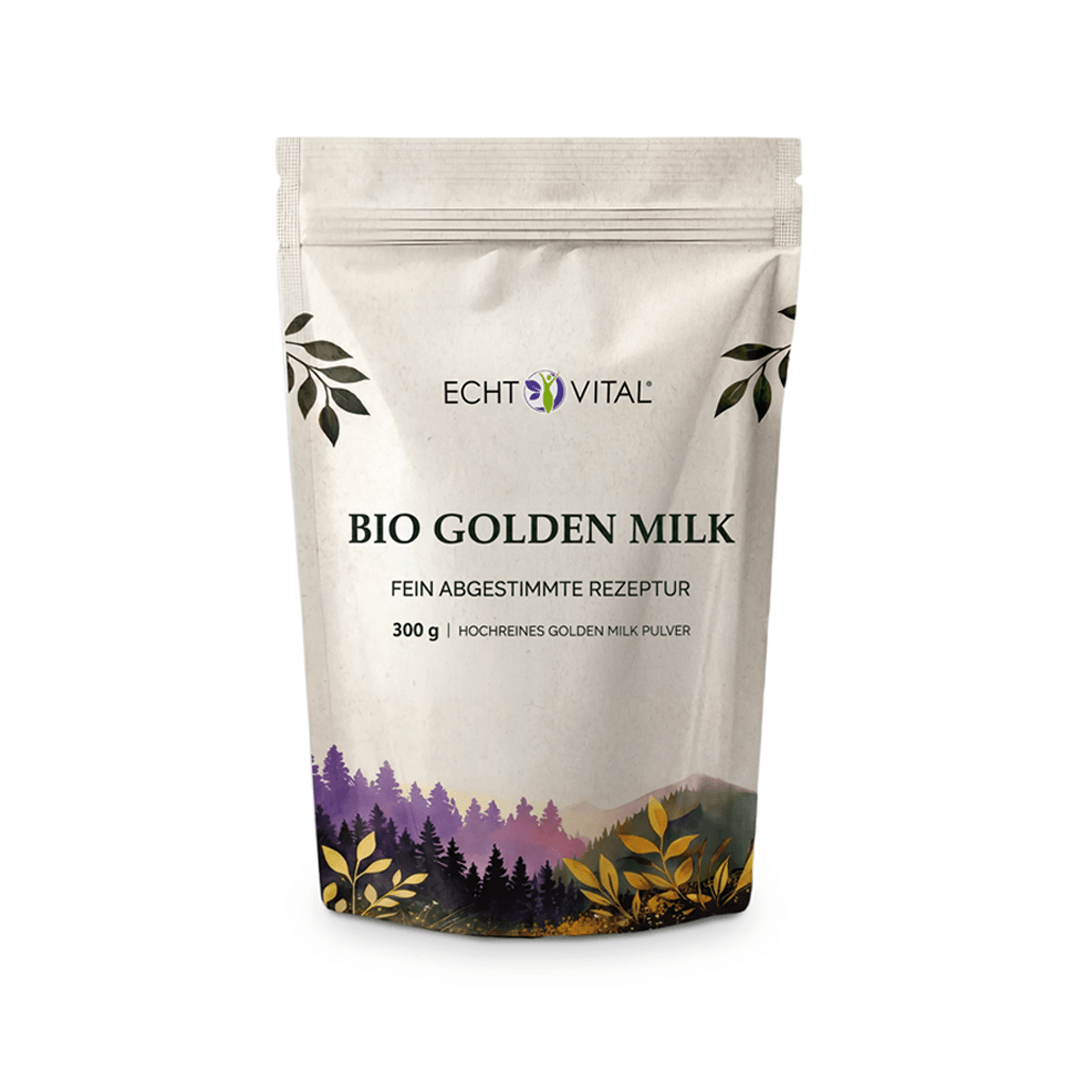 Bio Goldene Milch Pulver mit Pflanzenstoffen