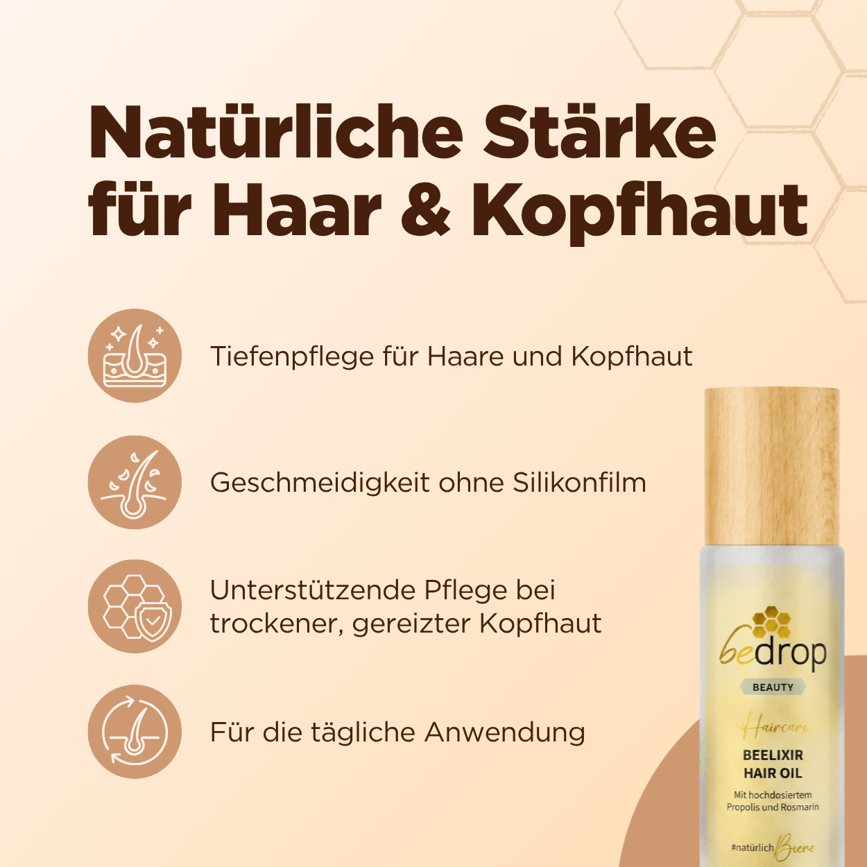 Haaröl mit Manuka Honig, Propolis und Rosmarinextrakt (30ml)