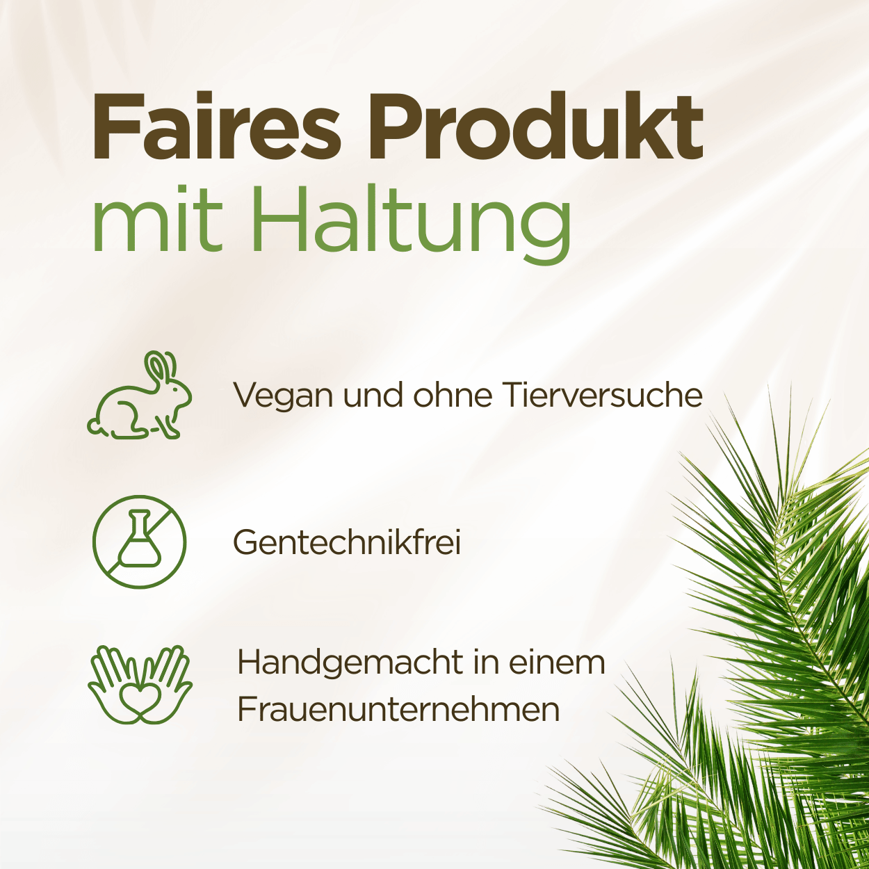 Infografik zur Holy Lama Seife im Palmblatt – natürlich und nachhaltig verpackt