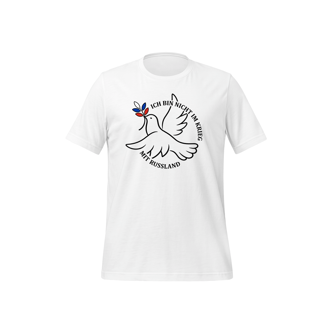 T-Shirt „Ich bin nicht im Krieg mit Russland“