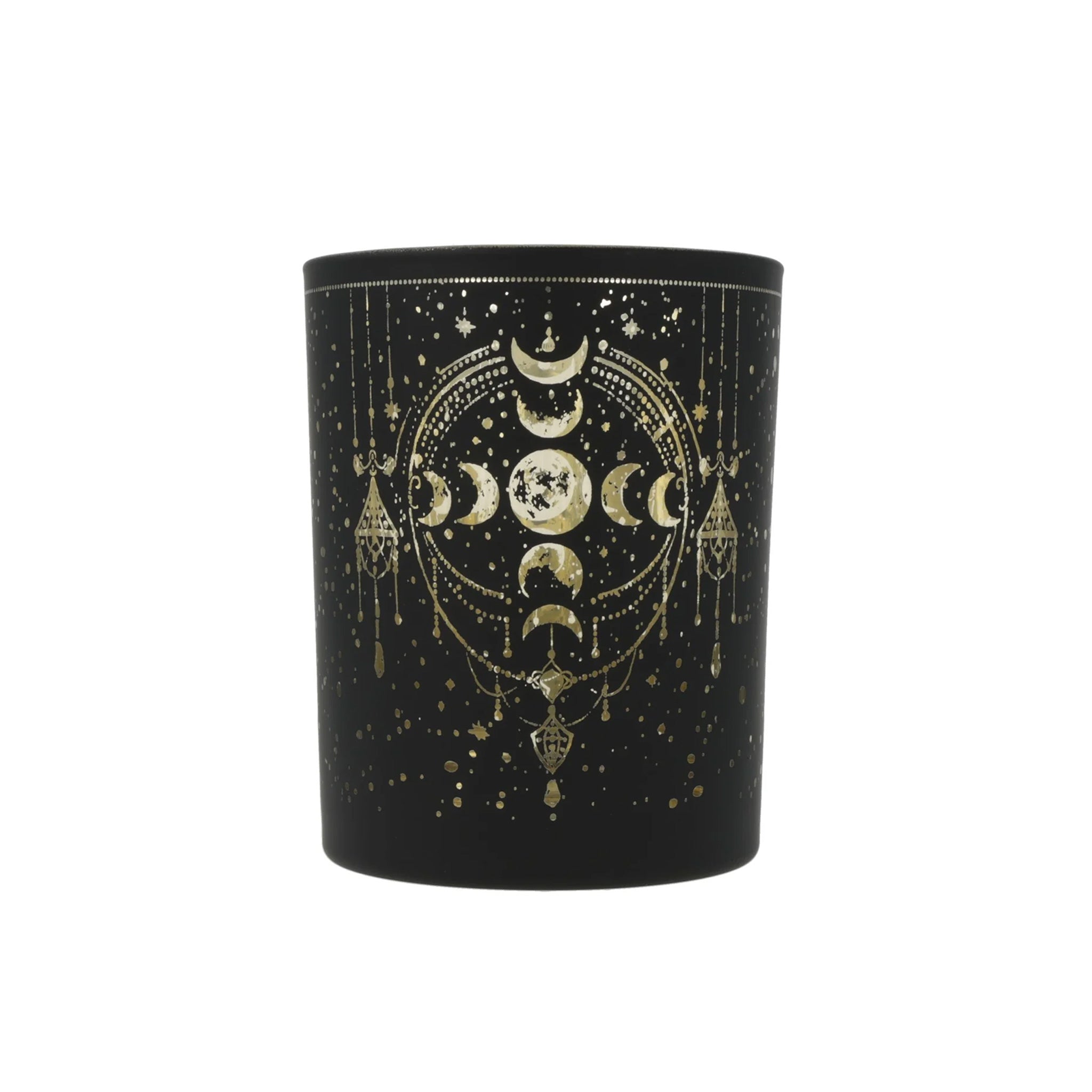 Kerzenhalter Mondphasen aus Glas, Detailansicht