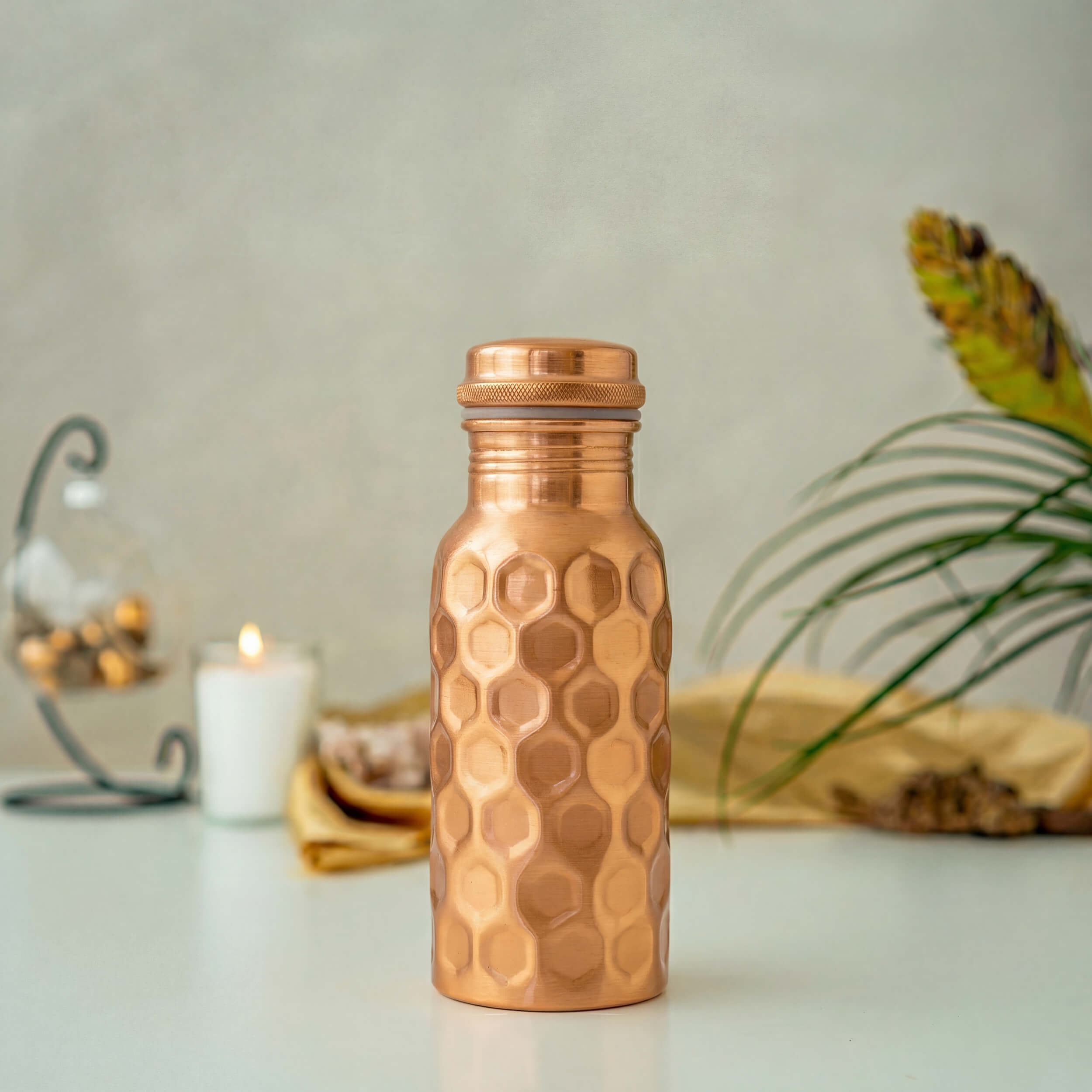 Kupferflasche Hammerschlag