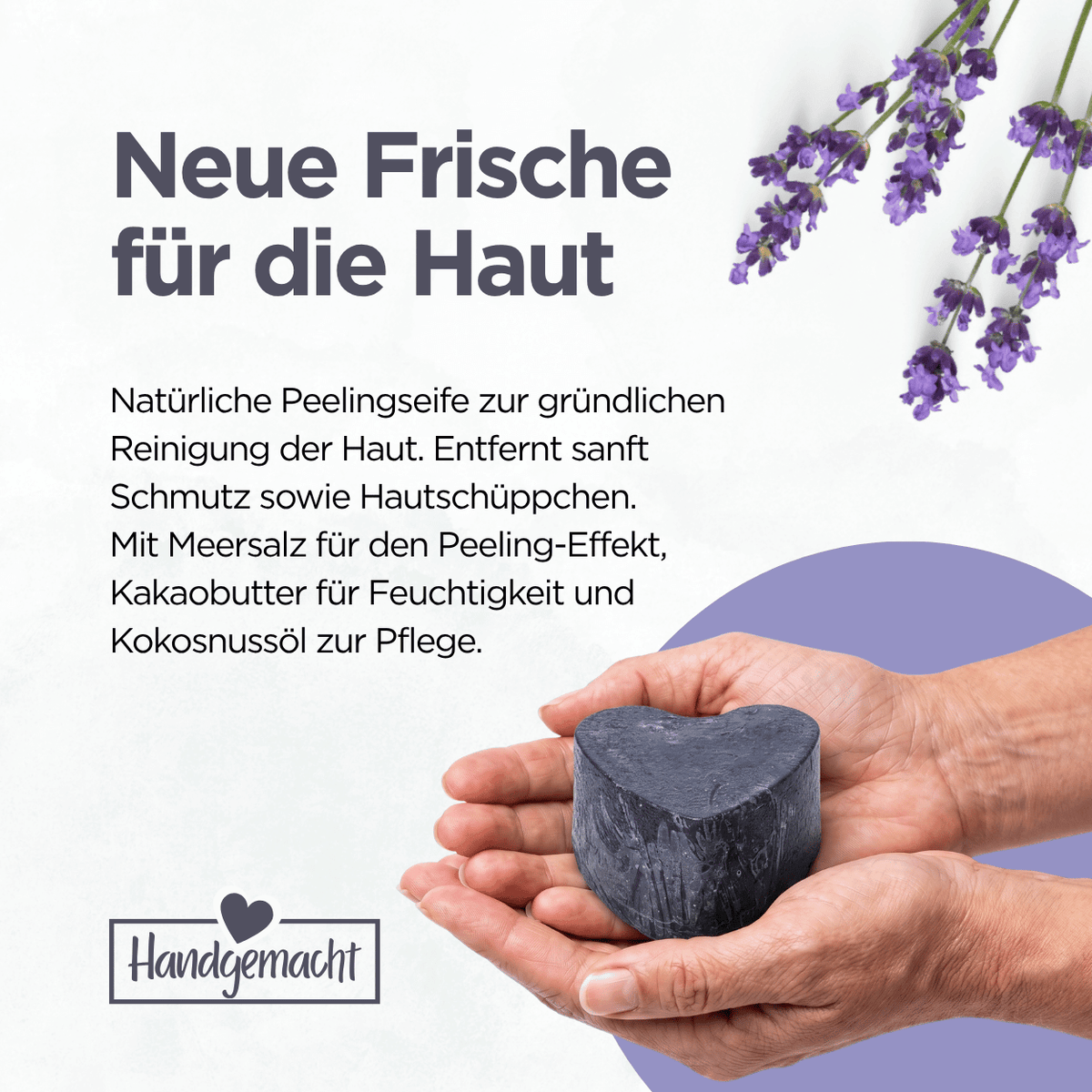 Natürliche Peelingseife Lavendel