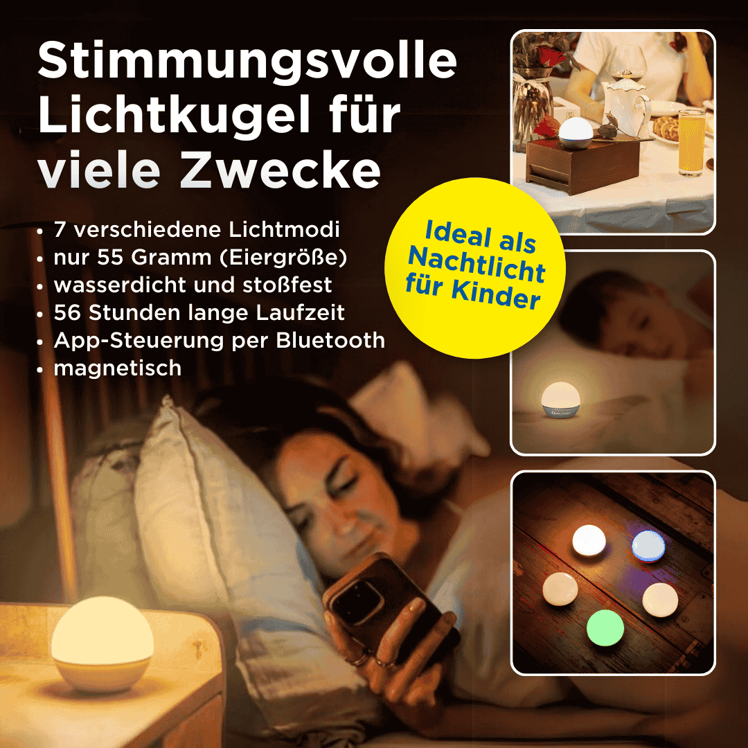 Olight Obulb Pro S Farbenfrohe Lichtkugel mit App-Steuerung