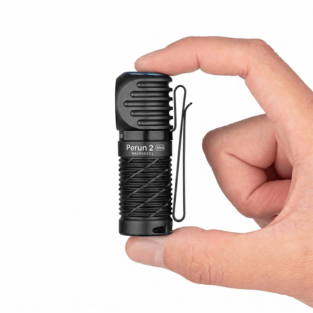 Olight Perun 2 Mini Stirnlampe und Winkeltaschenlampe
