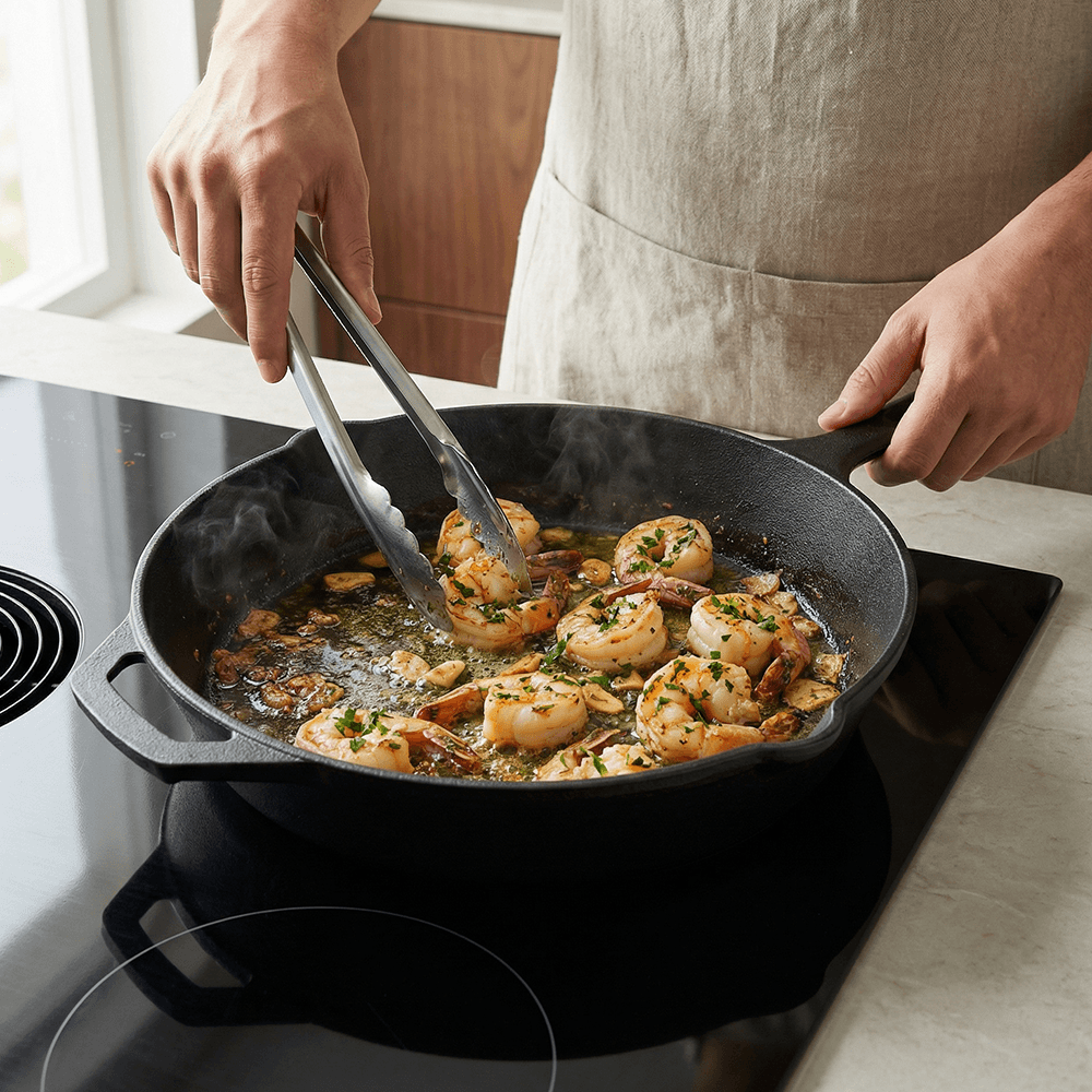 Pfanne aus Gusseisen mit Gegengriff Ø 30 cm