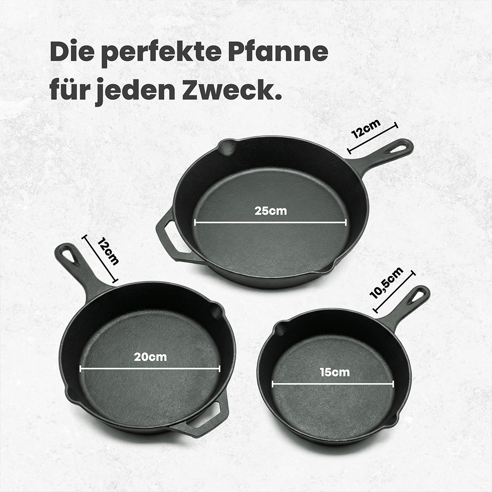 Pfanne aus Gusseisen mit Gegengriff Ø 30 cm