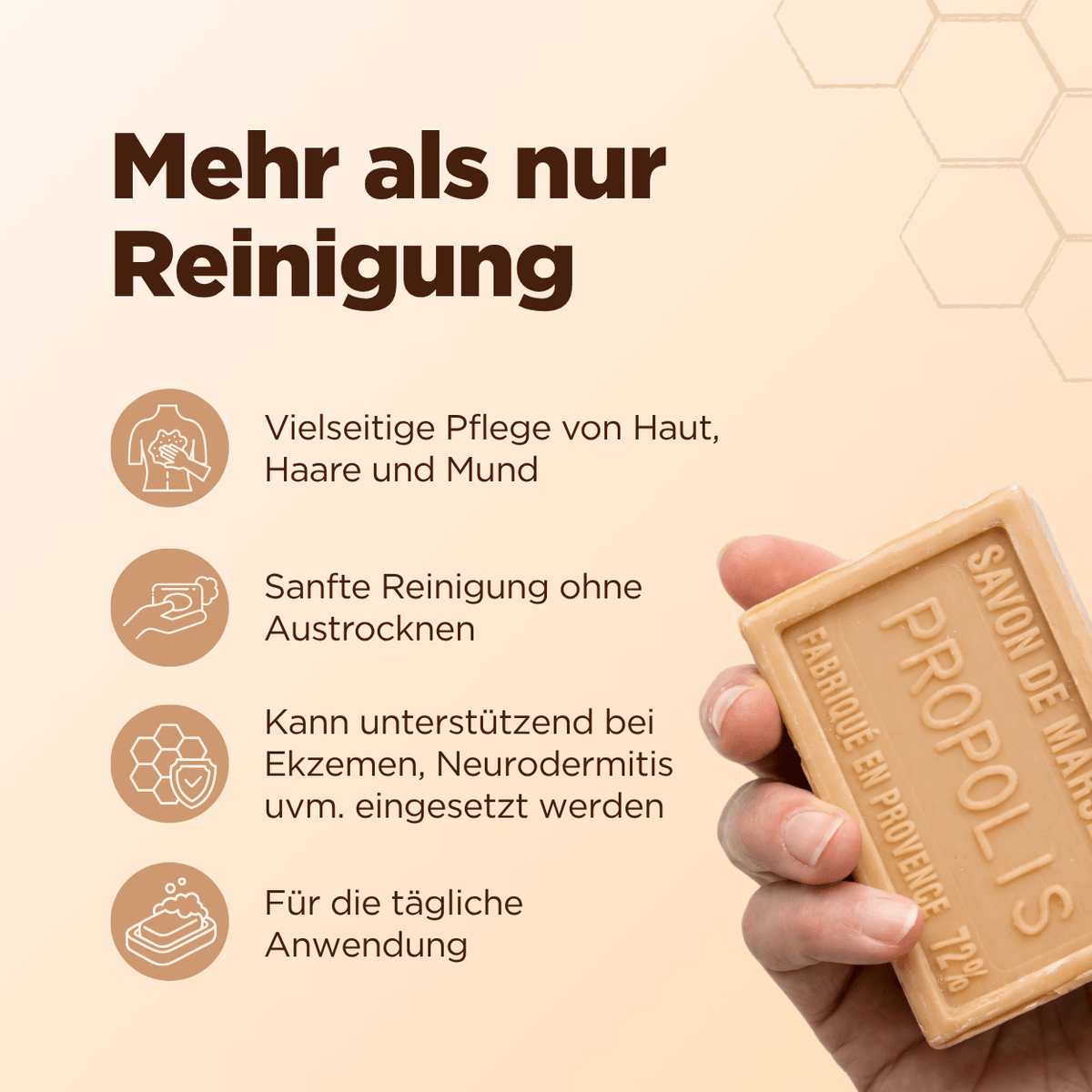 Propolis-Honig-Seife