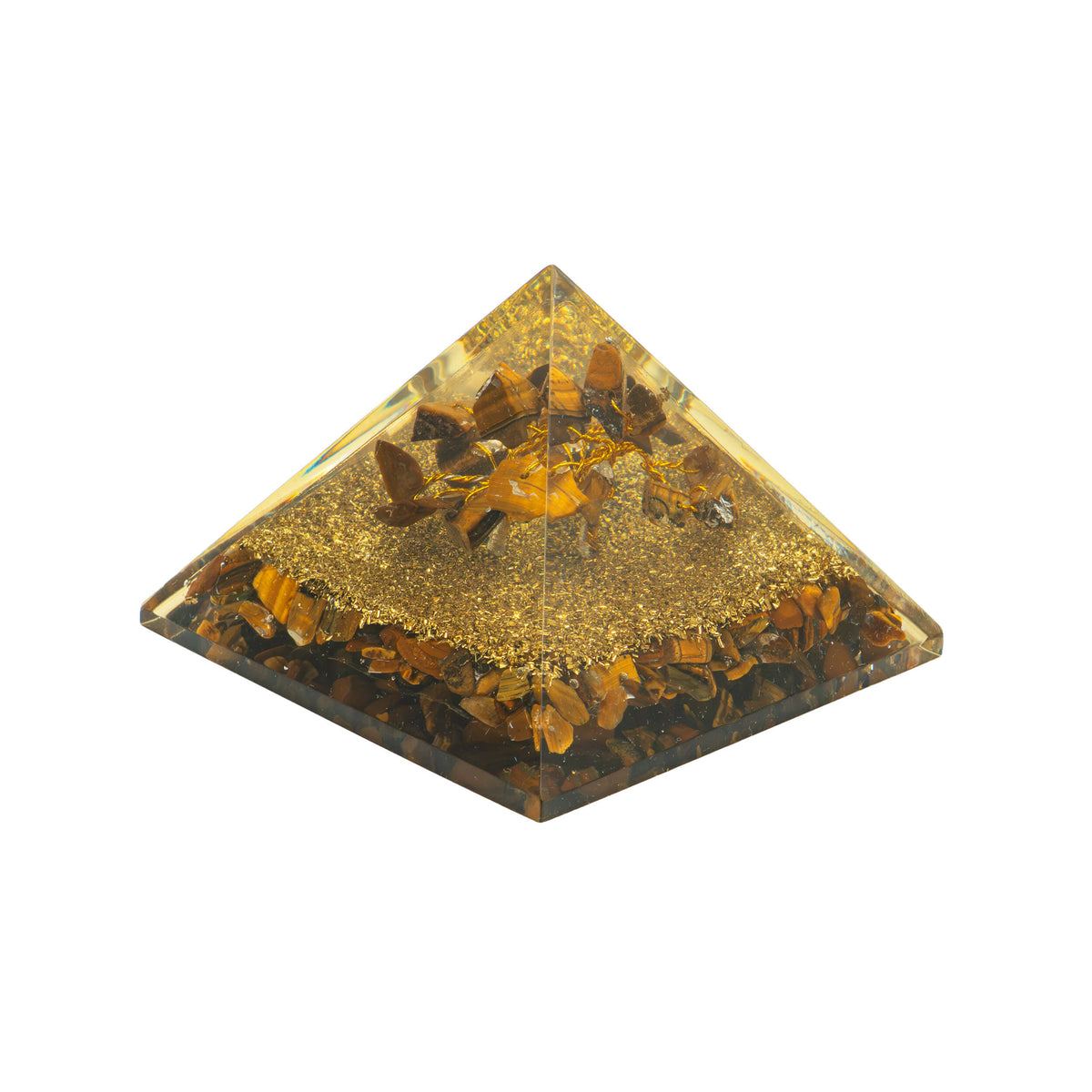 Tigerauge Pyramide mit Lebensbaum