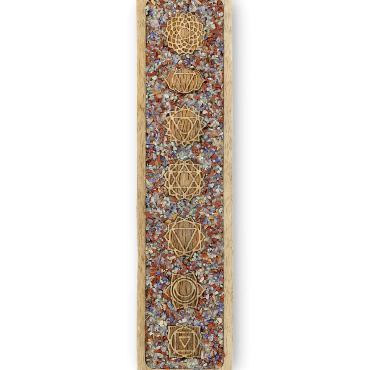 Räucherstäbchenhalter 7 Chakren mit Räucherstäbchen