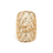 Ring Blume des Lebens vergoldet