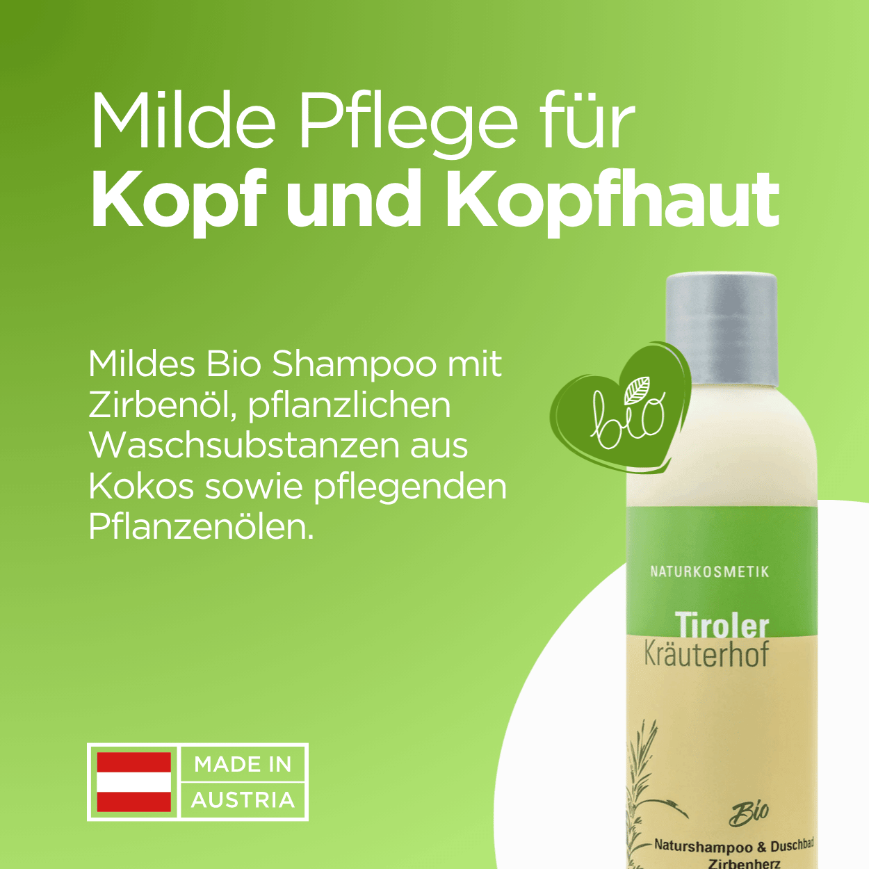 Bio Shampoo mit Zirbenöl