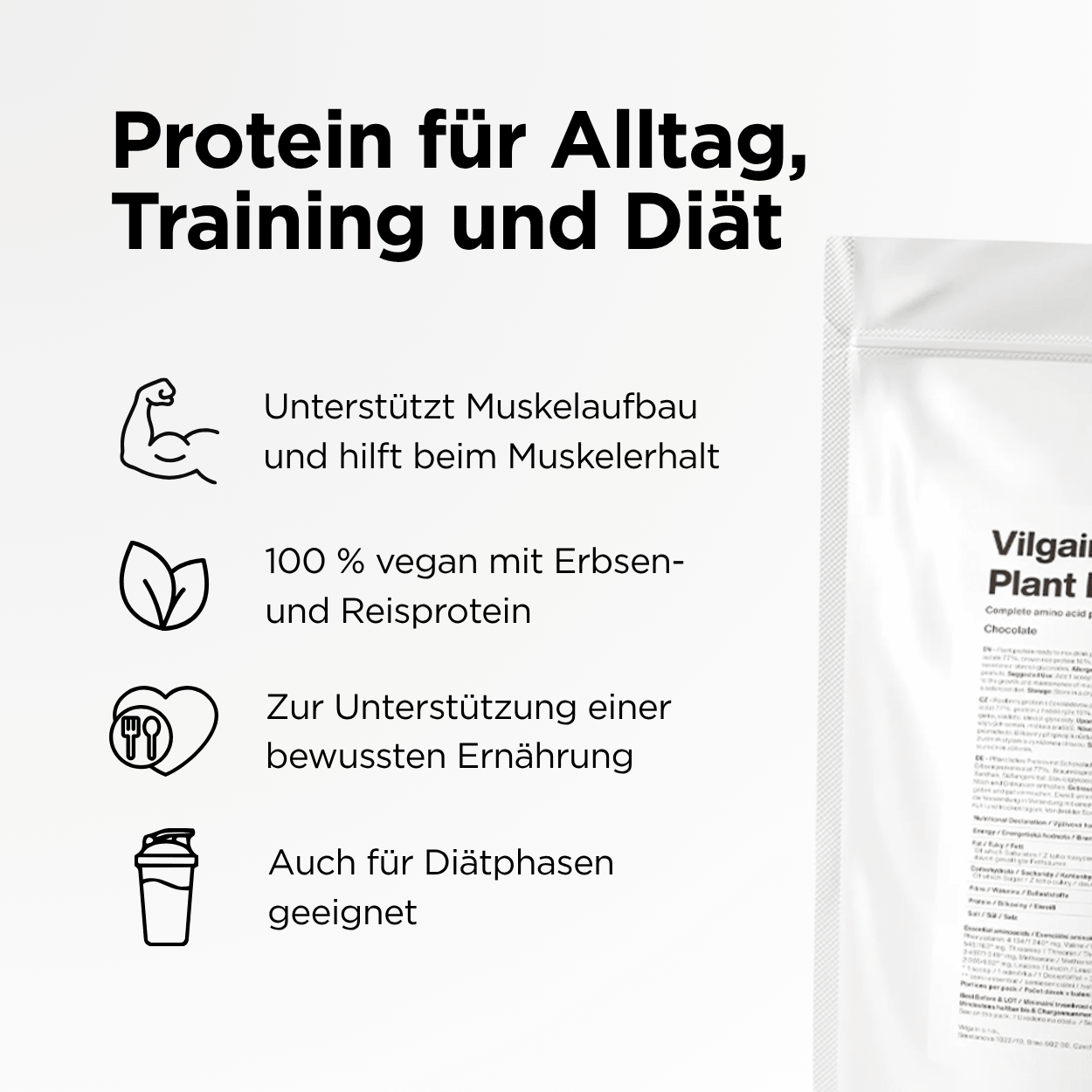 Pflanzliches Protein Vanille