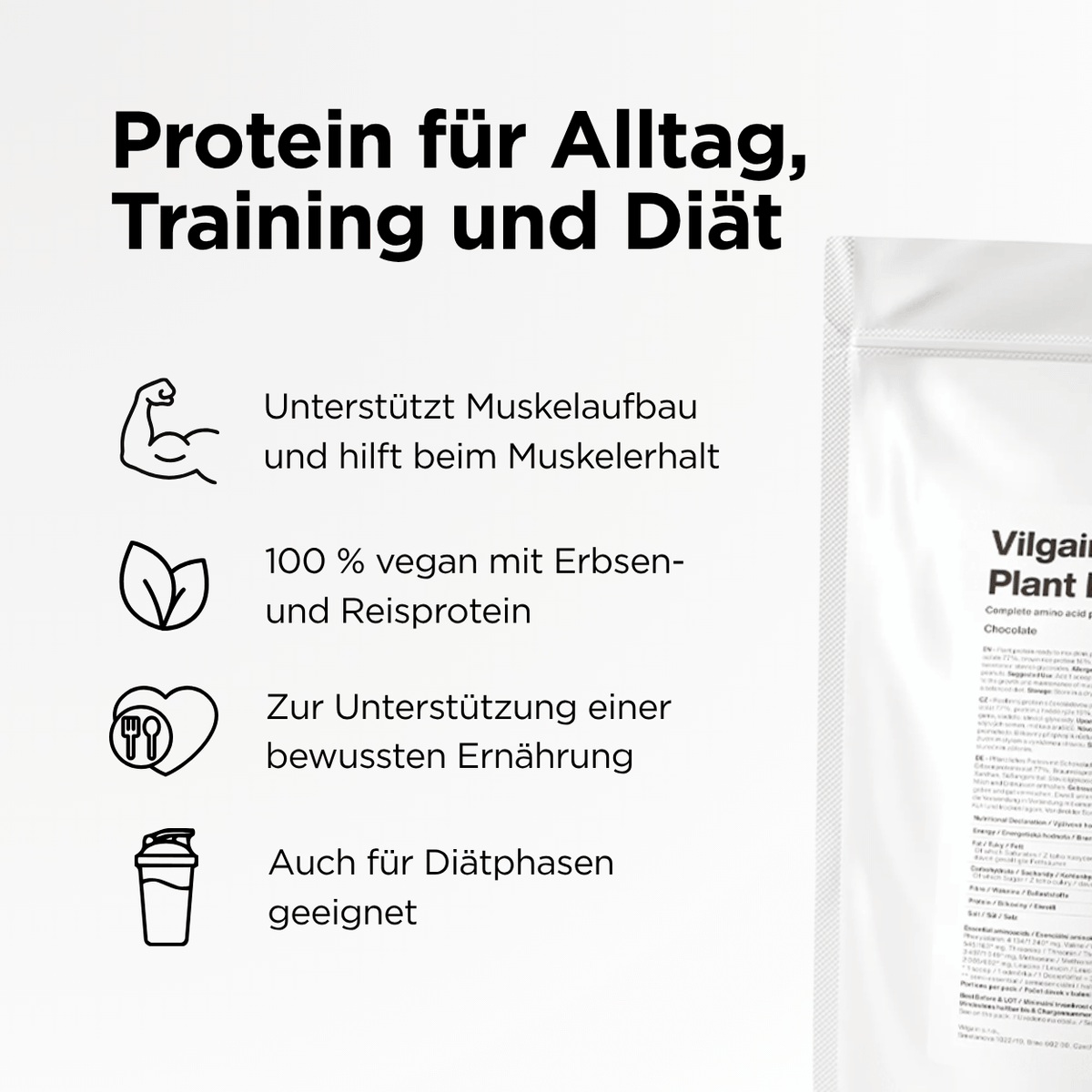 Pflanzliches Protein Vanille