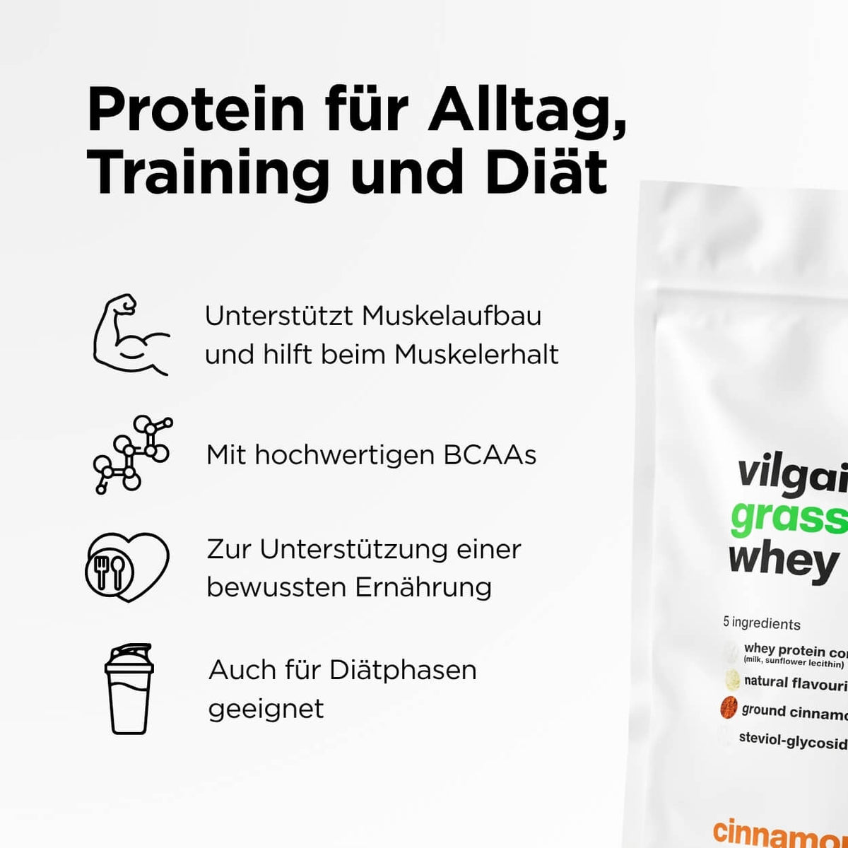 Weidemilch Whey Protein Zimtschnecke