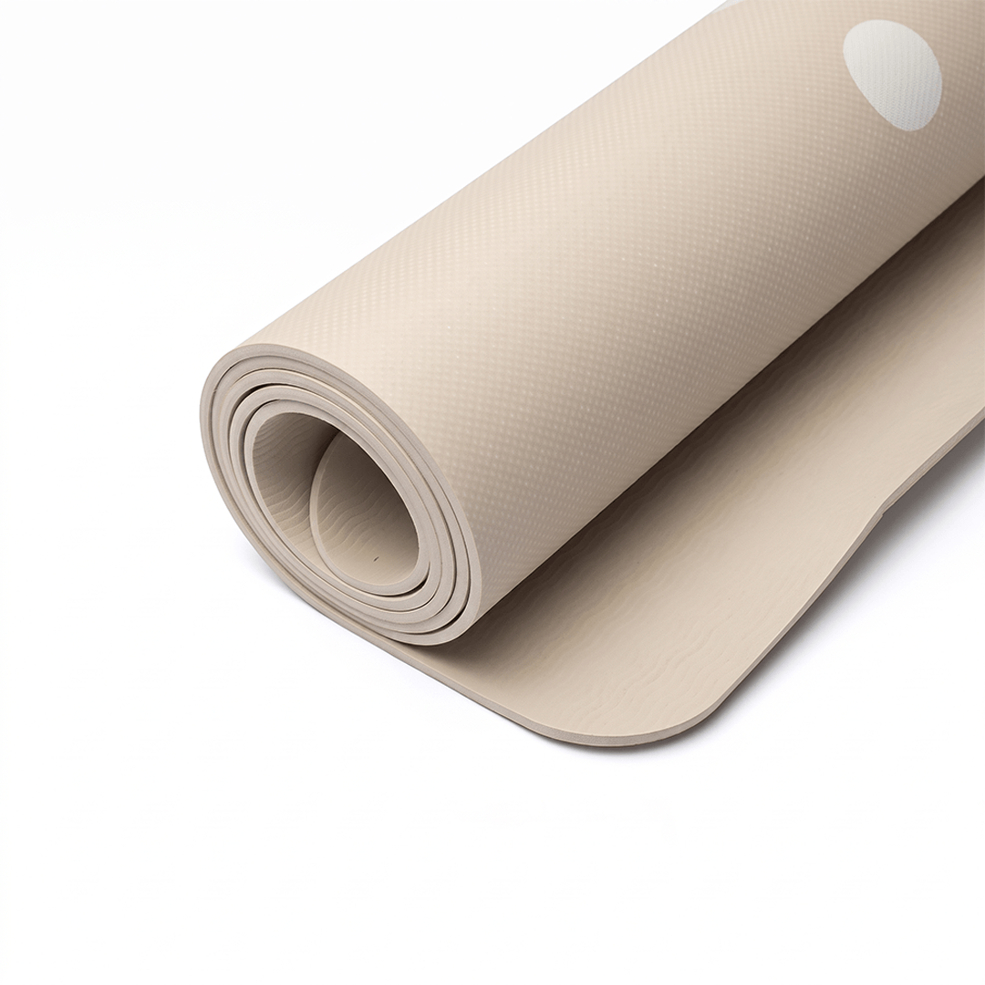 Yogamatte Blume des Lebens – aufgerollt