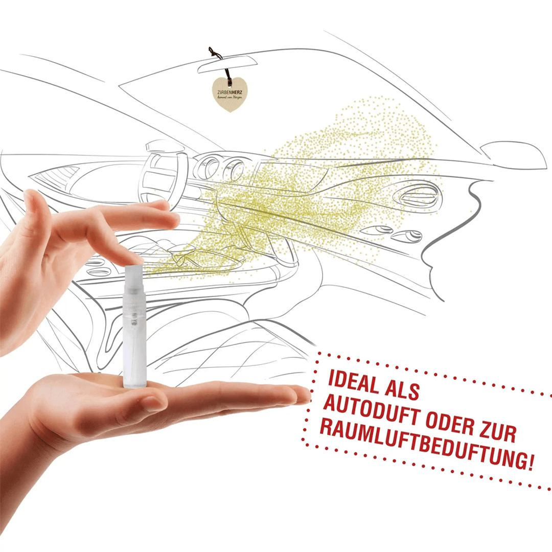 Zirbenherz und Zirbenspray Anhänger Set