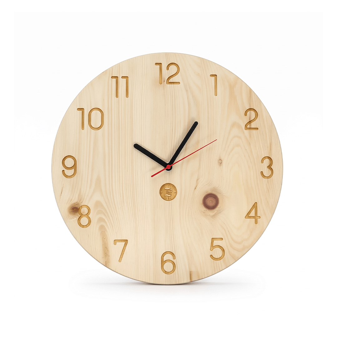 Wanduhr aus Zirbenholz